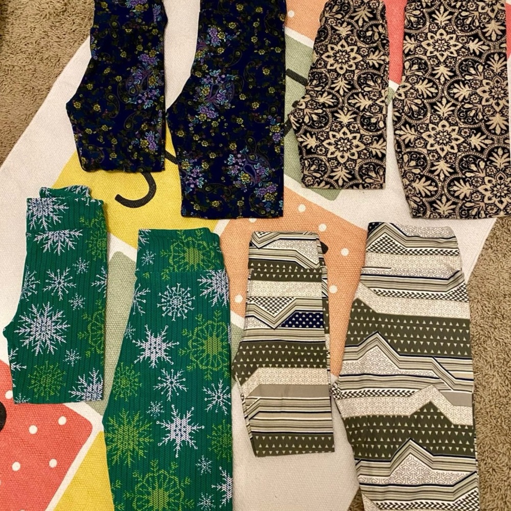 LuLaRoe Kids Leggings Lot small/medium and tween size matching sets 8 pairs